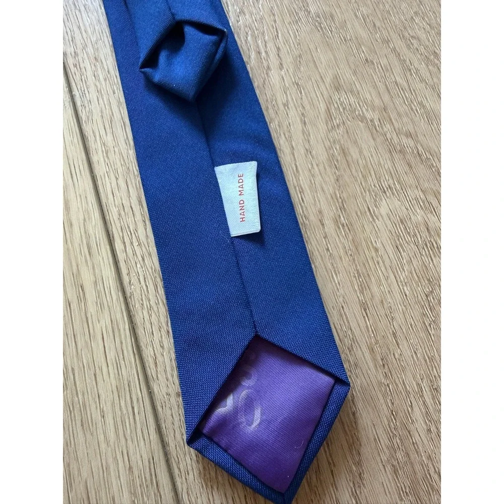 OppoSuits Royal Blue Clip-On Necktie Hand Made Solid Woven Slim Tie